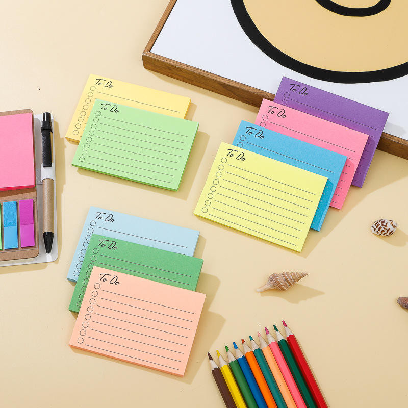 

9 Pcs/Set Sticky note Message note TO DO planner Fluorescent paper Notepad self-adhesive Decorative sticker Wholesale