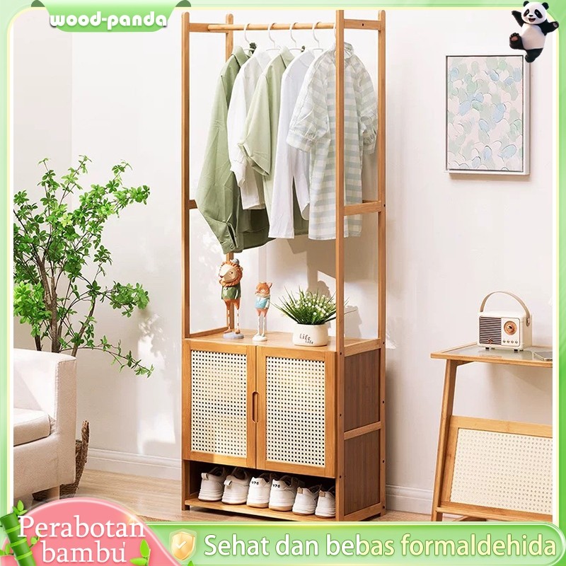 Rak Gantungan Baju  Stand hanger kayu  Rak Jemuran Baju Minimalis  Rak gantungan baju serbaguna