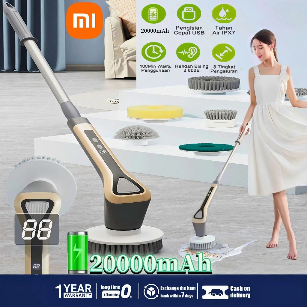 Xiaomi  7IN1 Electric sikat kamar mandi Elektric Portable Electric Cleaning Brush sikat wc elektrik 