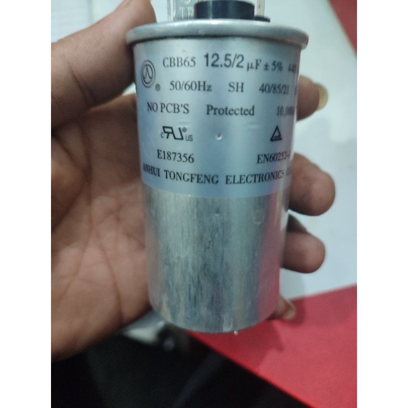 Kapasitor ac panasonic 12,5/2uf 1/2pk r32 original cabutan