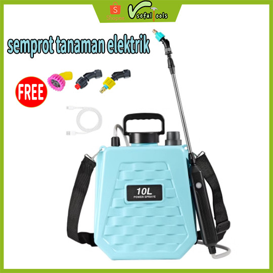 SETRAMALL    Usefultools 10L Semprotan Tanaman Elektrik Alat sprayer semprot Alat Semprotan Hama Pad