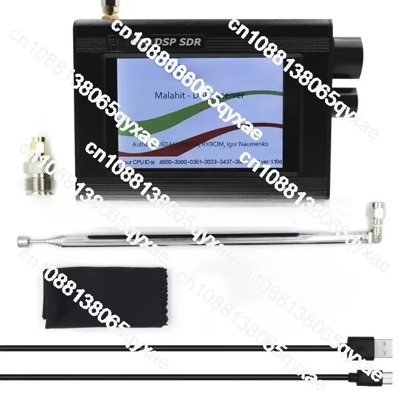 1.10D 50K-2Ghz Malachite SDR Rao Upgrade Software Malahit DSP SDR Receiver/3.5 "lcd/battery/speaker/