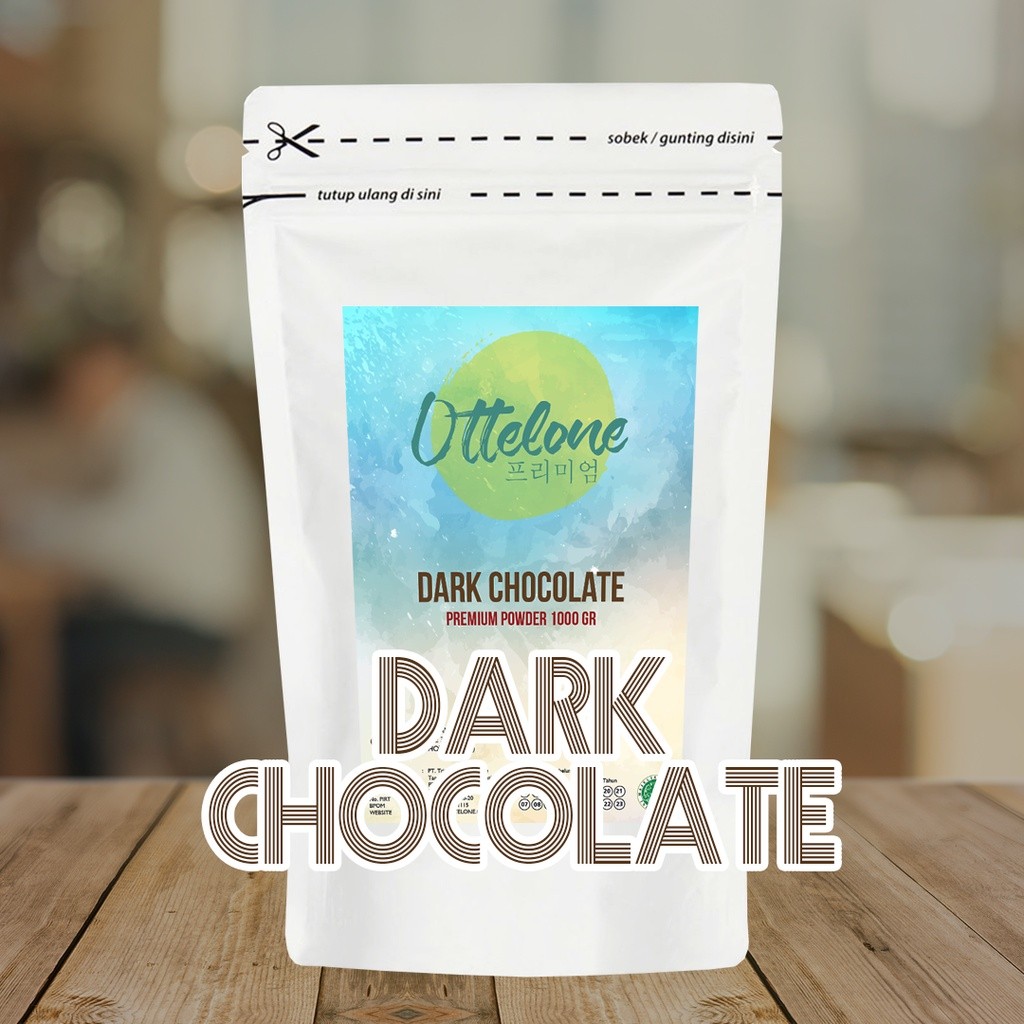 

POWDER DARK CHOCOLATE 1000gr Bubuk Minuman Premium Halal Merk OTTELONE