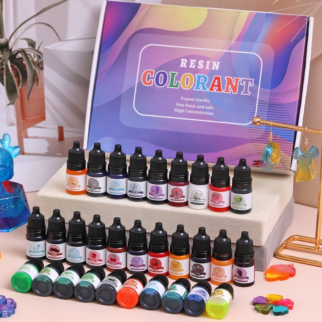 

24/30Colors/set 5ml Liquid Colorant Dye Epoxy Resin Pigment for DIY UV Epoxy Resin Mold Jewelry Making Accessories Dye Pigment
