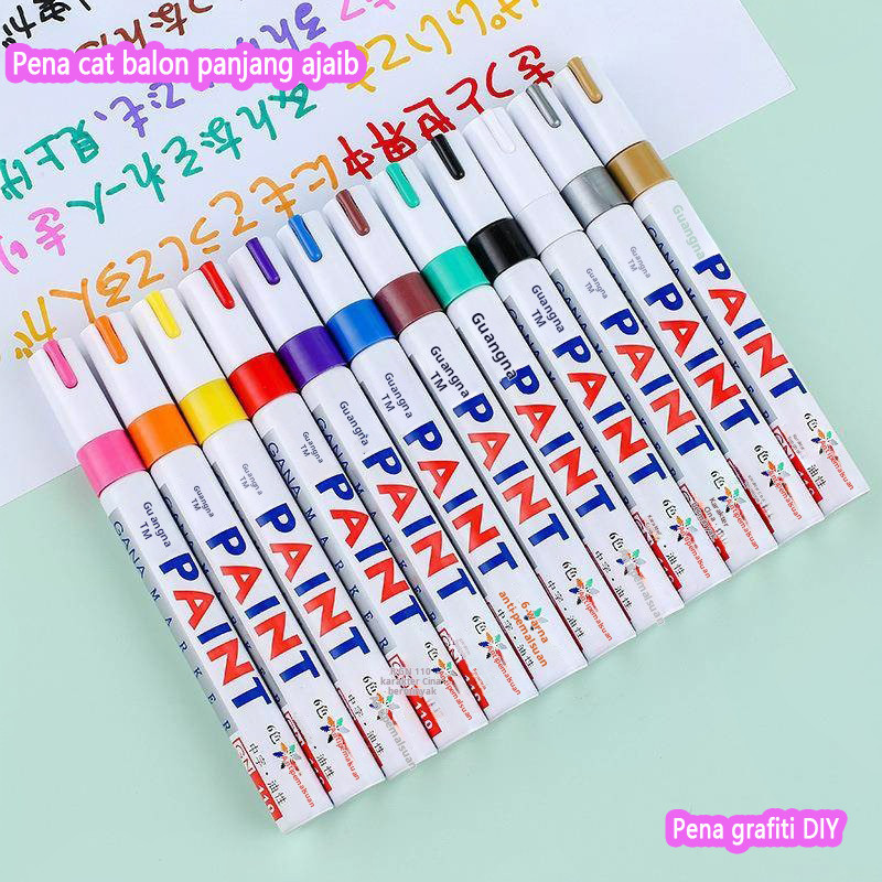 

1 kotak (12 buah) Spidol bola multifungsi, pena sentuh, pena cat grafiti DIY, pena balon, pena cat, pena ekspresi lukisan balon