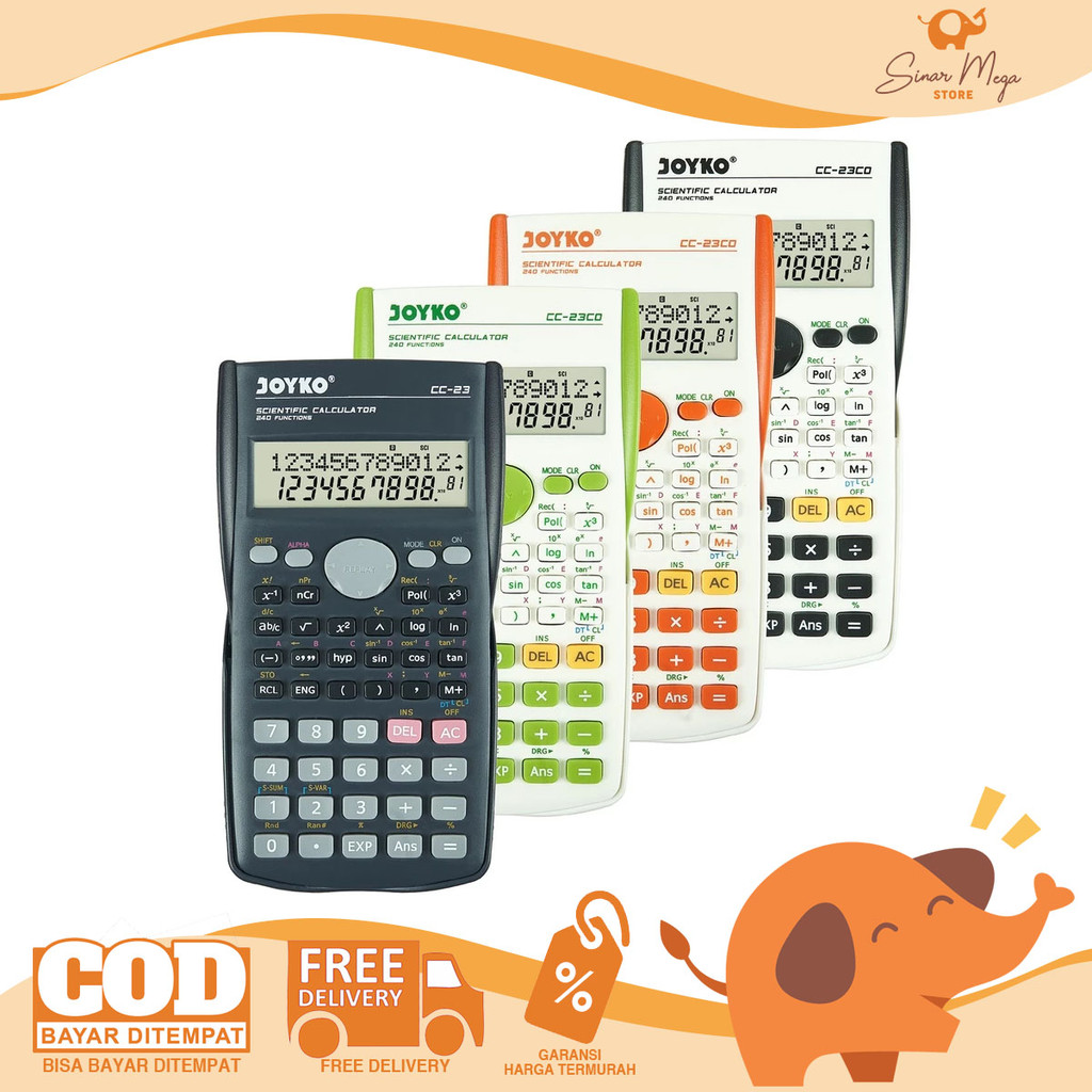 

Joyko Calculator Kalkulator CC-23CO Scientific 240 Functions