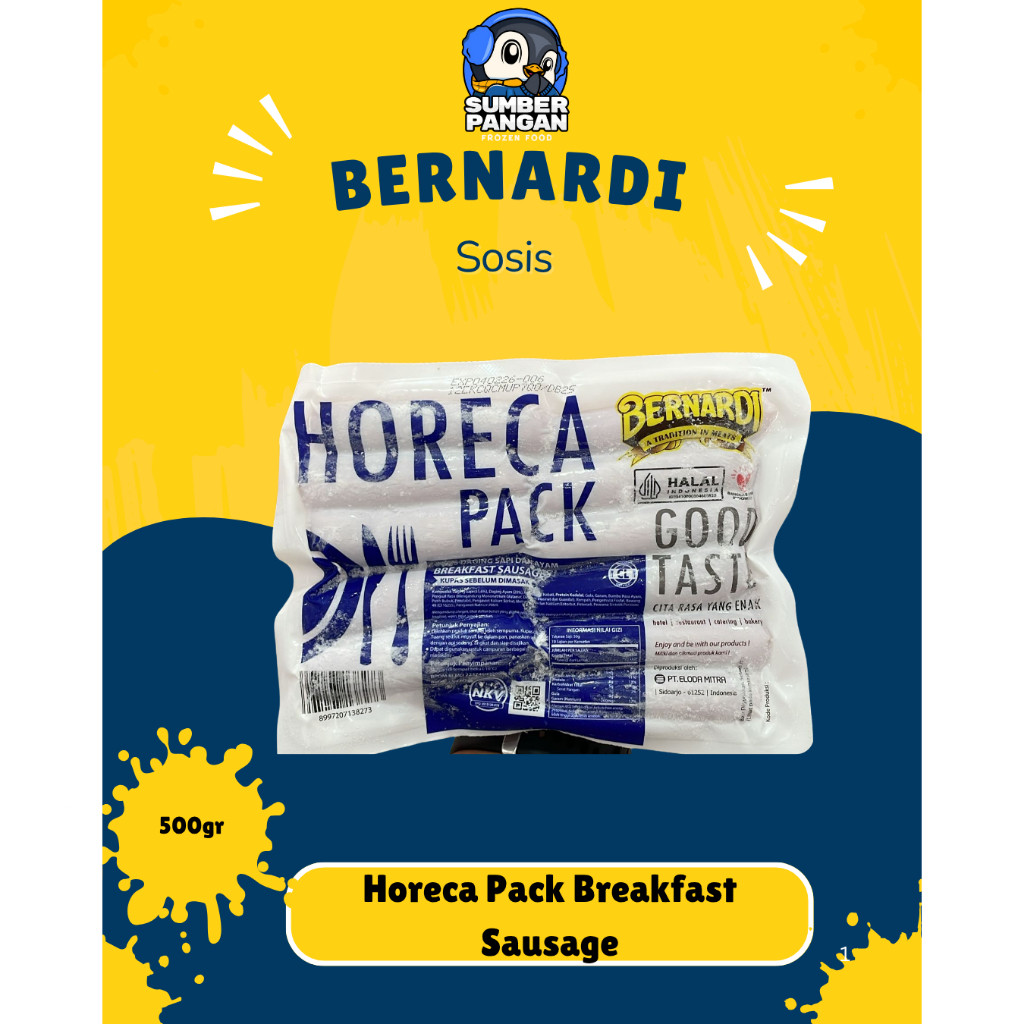 

Bernardi Horeca Pack Sosis Breakfast Sausage 500gr (Kupas Sebelum dimasak)