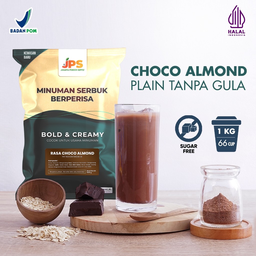 

Powder Drink JPS Bubuk Minuman Rasa CHOCO ALMOND PLAIN 1Kg