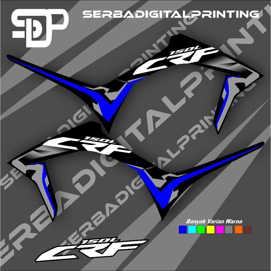 Striping Sticker Variasi Aksesories Motor Honda CRF 150 L Stiker List Semi Full Body Original Free L