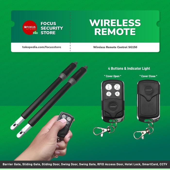 

Wireless Remote Control for Automatic Sliding Gate Swing Gate Cardteck SG150 SG350 - CoverPenutup