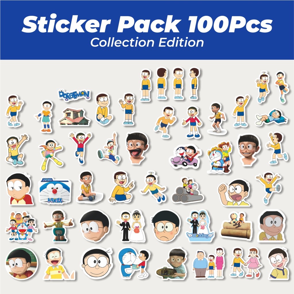

Hot Stiker Anime Series Doraemon Character Nobita Lucu Anti Air Stikers Berperekat Waterproof Sticker Decal Buat Motor Helm Buku Journal Koper Casing HP Laptop Botol Minum
