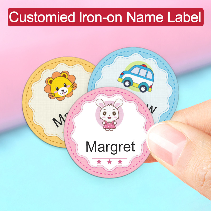 

Personalized Sew-On Labels for Kids Clothing - Waterproof Custom Name Tags, Durable School Uniform Stickers & Bag ID Labels