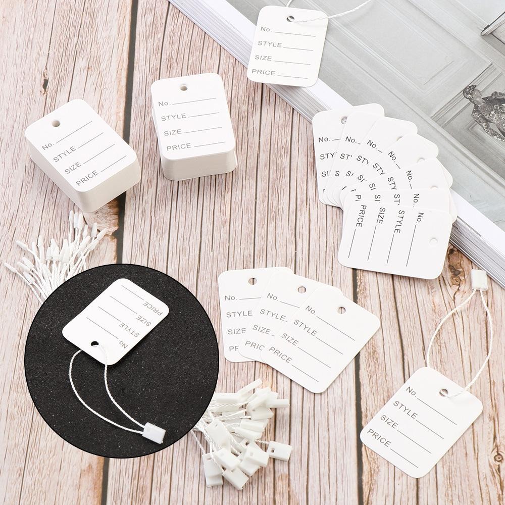 

500/1000PCS Useful Retail Fittings Garment Supplies Price Tags Clothing Label Hang Tag String Hangtags