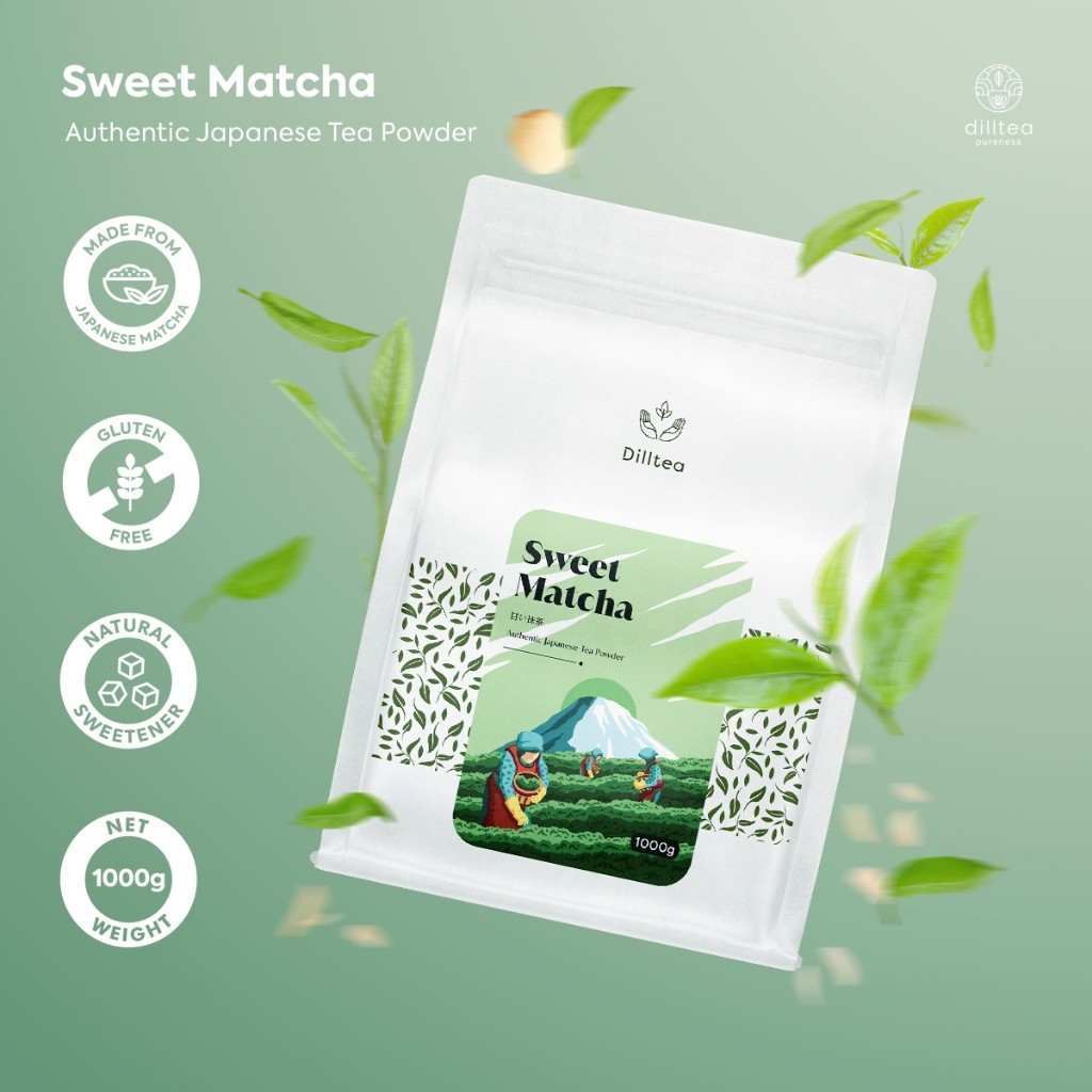 

DILLTEA - Sweet Matcha Powder 1000 gram. Bubuk Minuman Matcha untuk Cafe dan HORECA