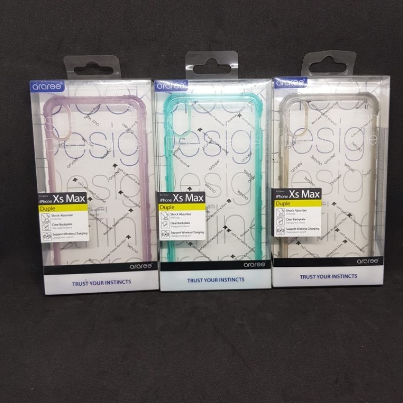 Case Casing Cover Araree Duple Case Cover Apple iPhone Xs Max Original Resmi IBOX