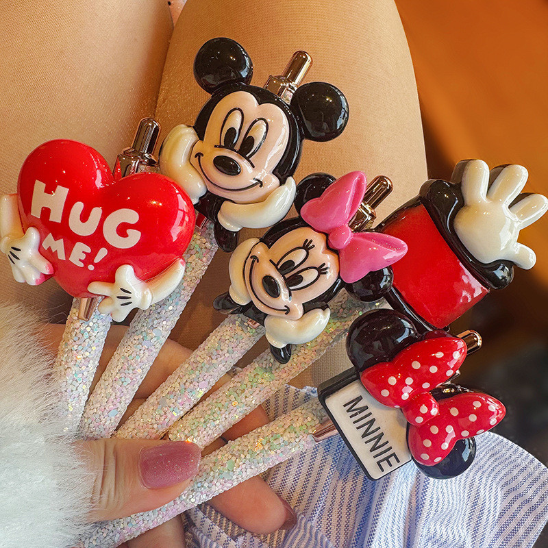 

Disney 3D Cartoon Mickey Mouse Click Gel Pen High Value Student Exam Special Brush Ballpoint Pen Anime Peripheral Stationery Pen