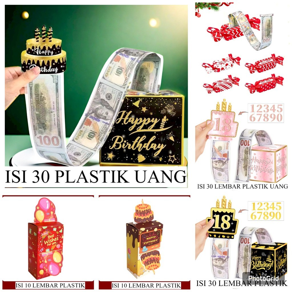 

SUPRISE BOX ULANG TAHUN | BOX ISI UANG KERTAS | BOX UANG VALENTINE VIRAL UNIK BOX KADO PACAR KEREN AMPLOP BENTUK KUE DAN ATM KOTAK UANG TARIK LIMITED AMPLOP KEJUTAN 12 SLOTN