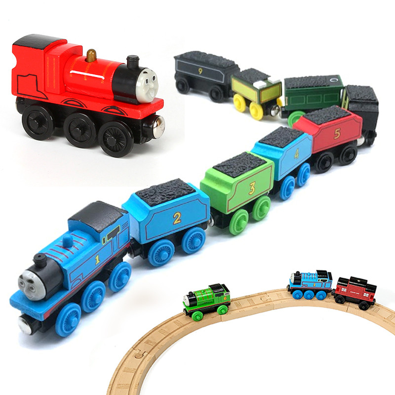 Thomas and Friends ildren Wooden Track Train Set Toy Molley James Percy Molley Model Toy Magnetic Ra