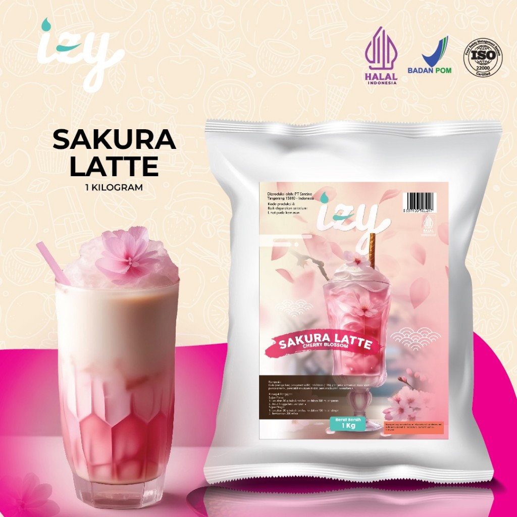 

Izy Powder Drink Sakura Latte - Bubuk Minuman Sakura Susu 1 Kg