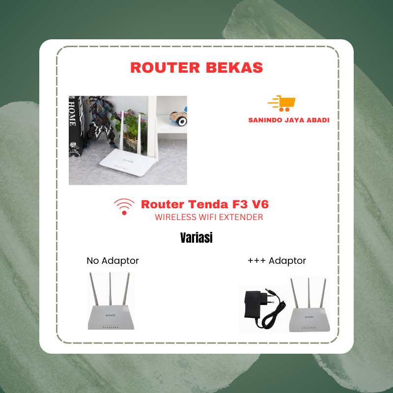 Wireless Router Tenda F3 V6 Bekas/Second
