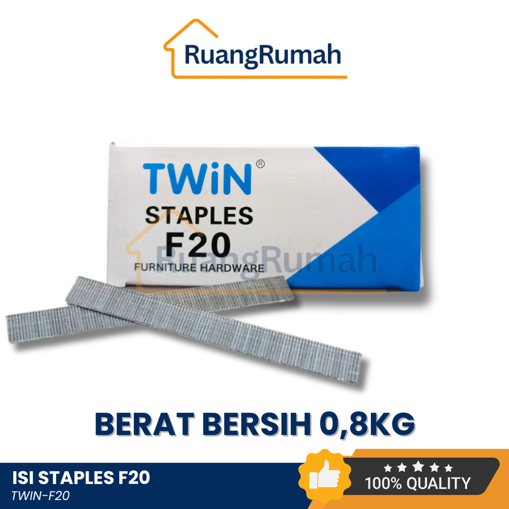 

(Grosir) TWIN Isi Paku Tembak Angin F20 0,8kg Staples Gun Tacker F20 kualitas MEPLA