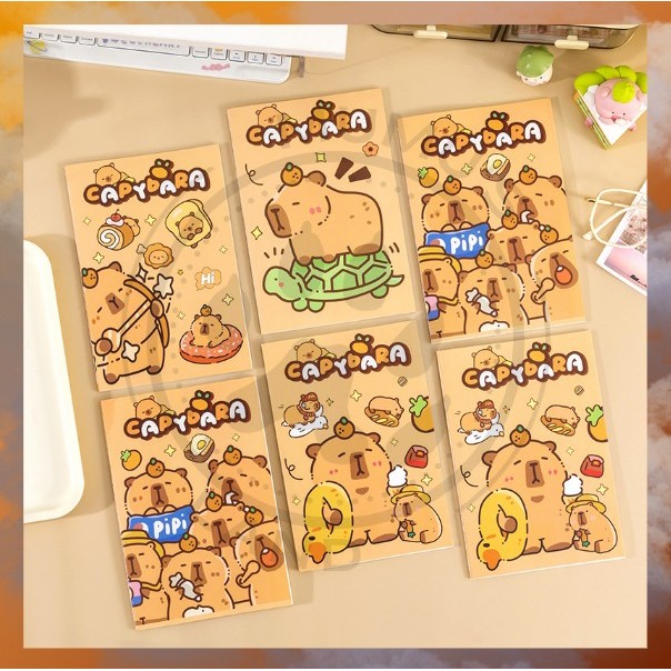 

MUMUSLAND Notebook Buku A5 B5 Tulis Sekolah Lucu Binder Motif Kapibara Binder Kuliah Catatan S-NB031