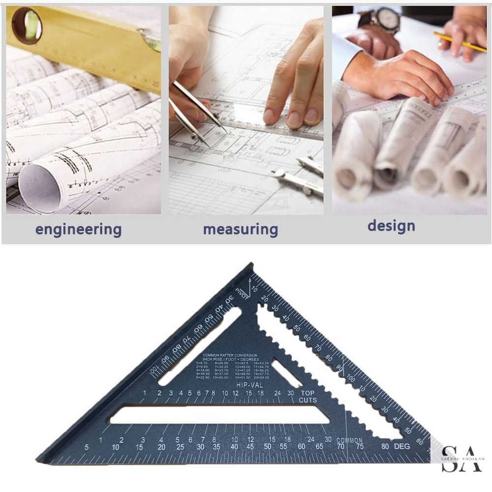 

Penggaris Siku Mistar Triangle Ruler Aluminium 7 Inch - A10D01