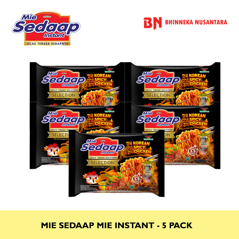 

Sedaap Mie Korean Spicy Chicken 86 Gram - 5 Pack