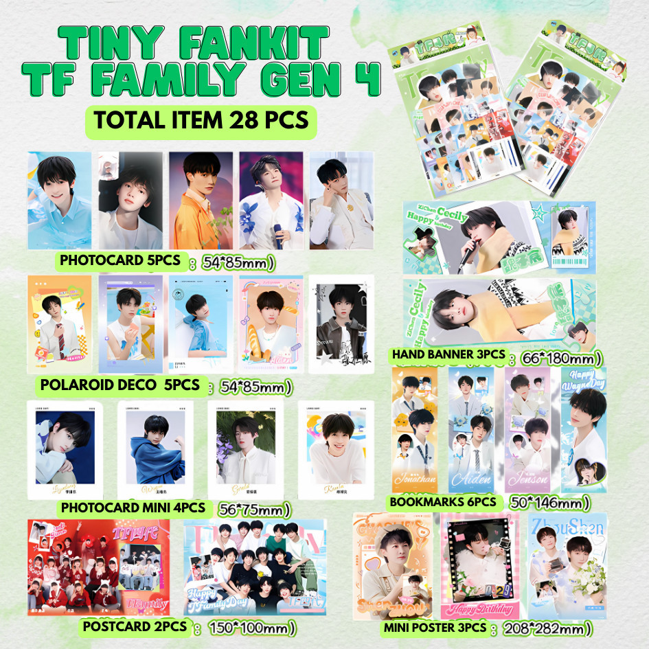 [PS] TINY ECO GREEN FANKIT SET  TF FAMILY GEN 4 MURAH BONUS BANYAK READY STOCK TERBATAS UNOFFICIAL P