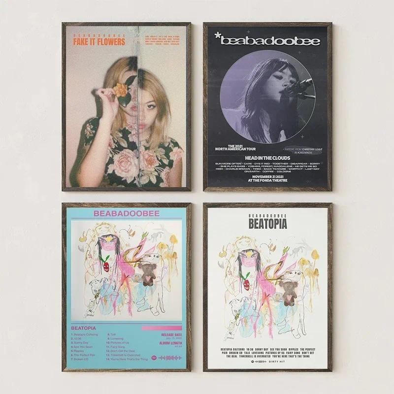 

Beatopia Music Album Posters Beabadoobee Star Retro Canvas Print Painting Wall Pictures for Nordic Living Room Home Decor Gifts