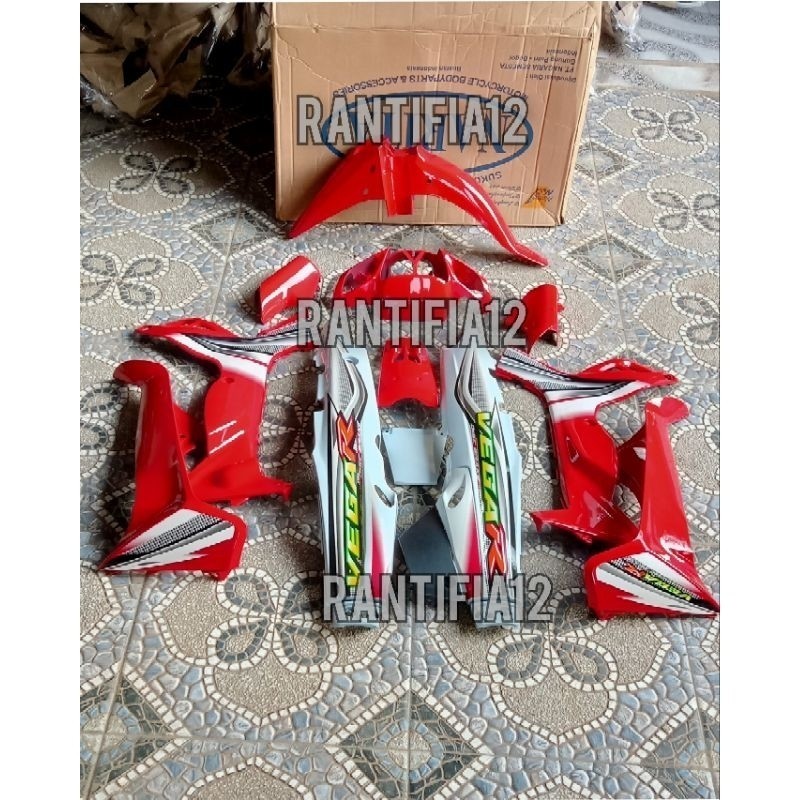 Cover Bodi Set Vega R Lama Full Set halus Bodi Motor Yamaha Vega R lama Merah Putih