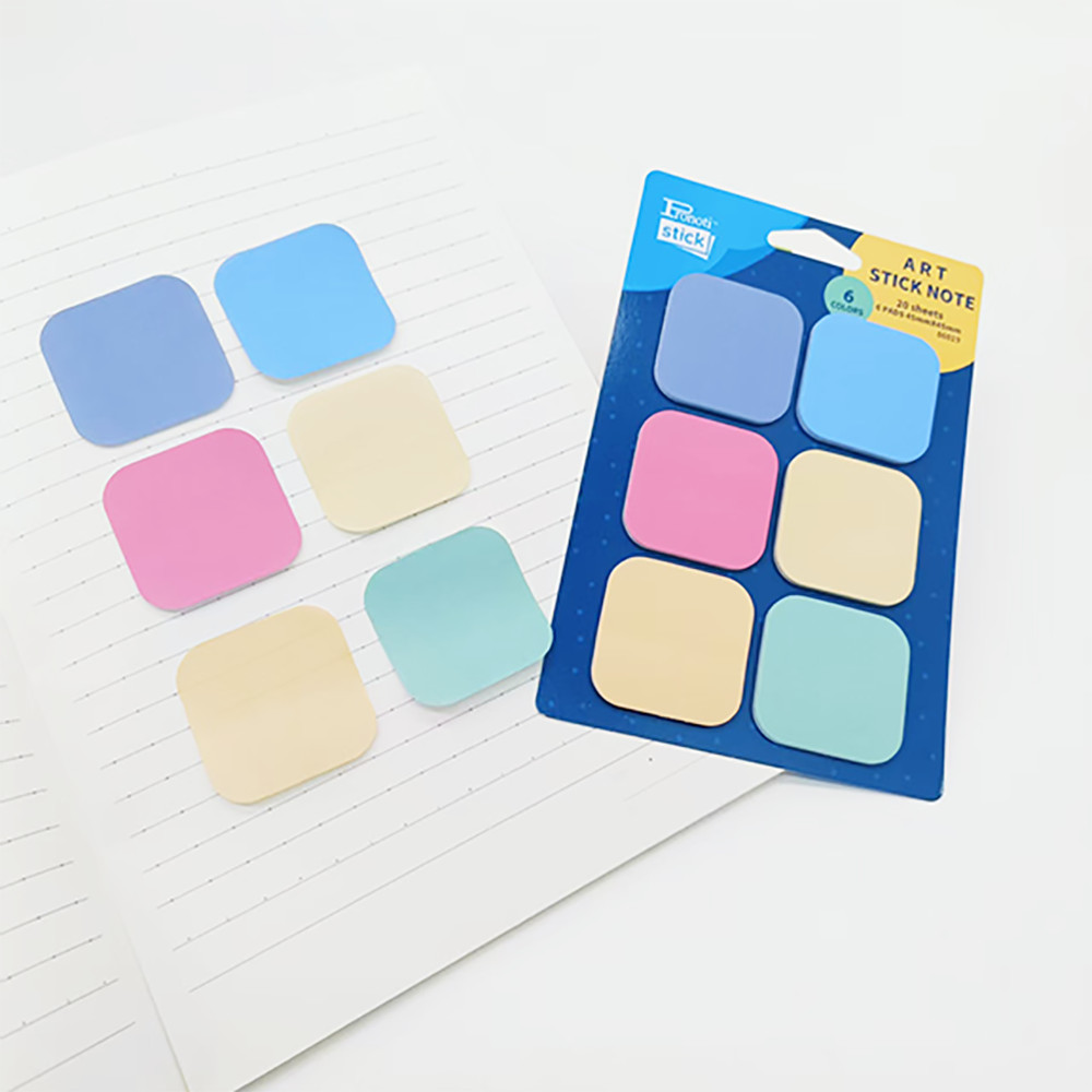 

Pronoti Macaron - colored Cartoon Sticky Notes, 6 - color Creative Memo Papers for Students to Jot Down Notes