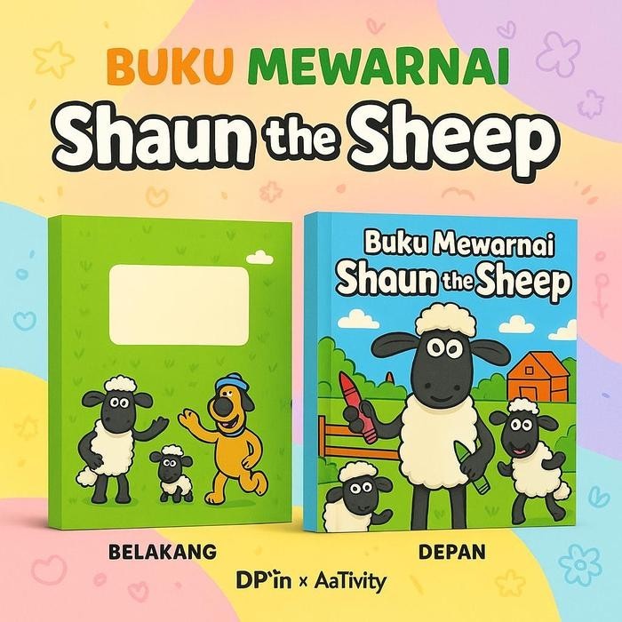 

DpinxAaTivityBuku Gambar Mewarnai [ SHAUN THE SHEEP 2 ] Anak Karakter Lucu – Edukasi & Hiburan Kreatif | Buku Aktivitas Belajar Menggambar untuk PAUD TK SD - A4