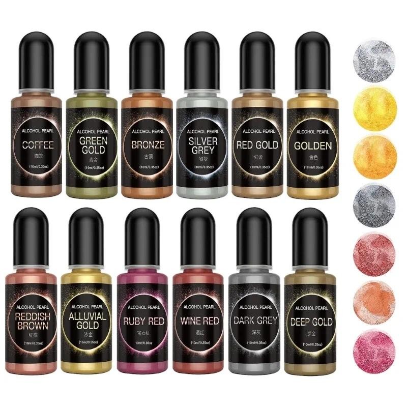 

New Metallic Pigment UV Resin Dye Alcohol-Based Concentrated Paint Colorant