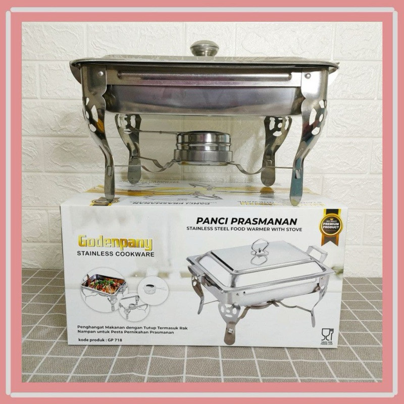 Panci Prasmanan Godenpany Stainless Cookware GP 718 / Penghangat Makanan / Panci Prasmanan Godenpany