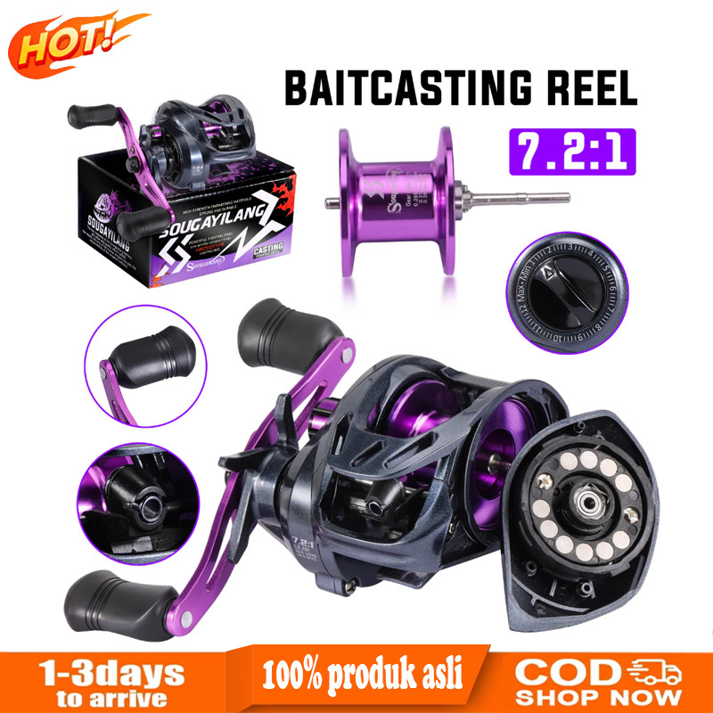 Sougayilang reel pancing 18+1BB 7.2：1 Rasio kecepatan rotasi reel bc casting reel reel mini EVA hand
