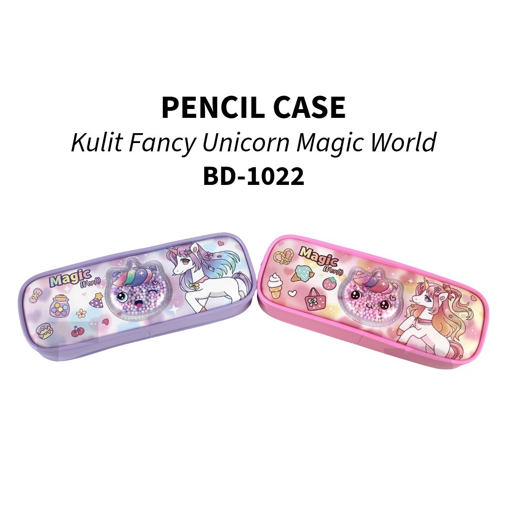 

❤️️Tempat Pensil Kulit XIAOLINGJING BD-1022 / Kotak Pensil Kulit Unicorn❤️️