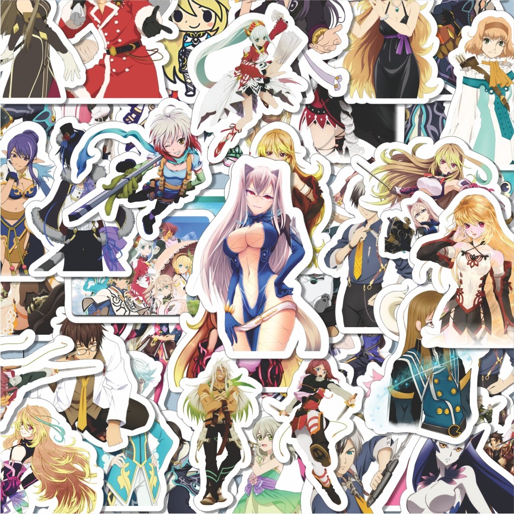 

100PCS Lucu Stiker Game Series Tales Of Series Karakter Mix 3 Stiker Aesthetic Stiker Anti Air Stikers Berperekat Waterproof sticker decal buat Motor Helm Buku Journal Koper Casing HP Laptop Botol Minum Hadiah anak