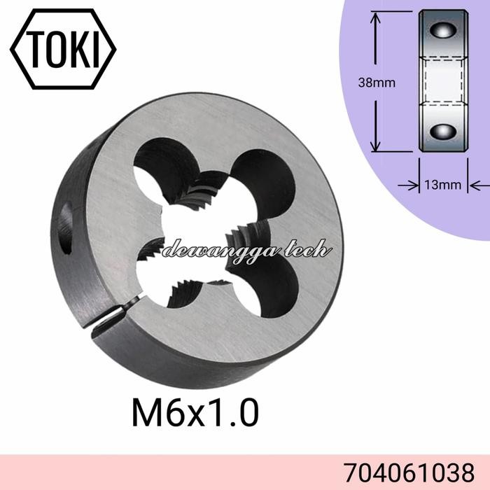 

READY Senai M6x1 round dies M6x1.0 snei snay sney bulat M6 x 1 Toki