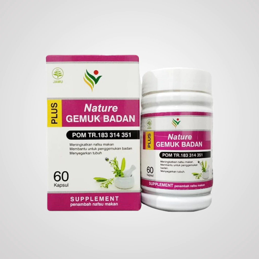VITAMIN KAPSUL OBAT GEMUK PENGGEMUK BADAN NATURE PENAMBAH NAFSU MAKAN GEMUK BADAN - Wantong.ID