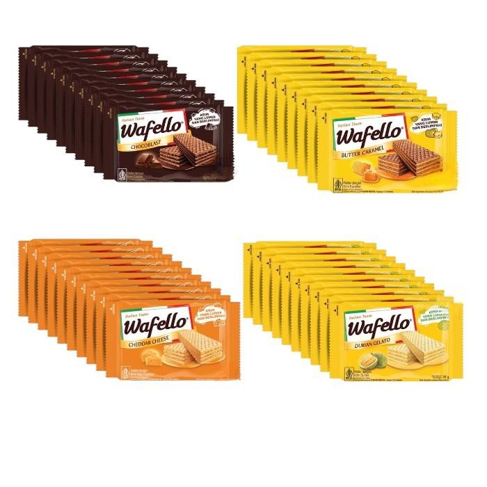 

ROMA WAFELLO WAFER 38 GRAM X 10'S CHOCOBLAST / BUTTER CARAMEL / CHEDDAR CHEESE / DURIAN GELATO