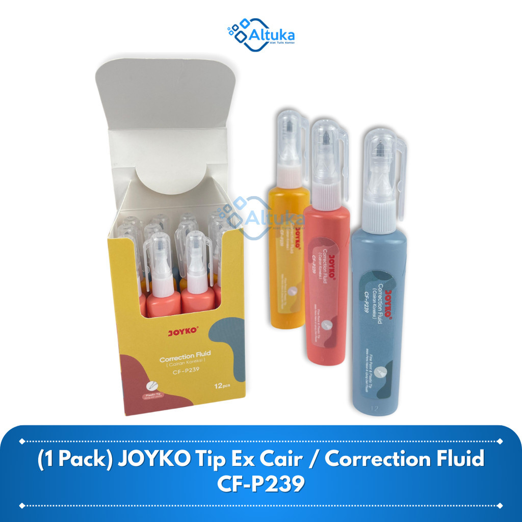 

(12 Pcs) JOYKO Correction Fluid / Tip Ex Cair / Cairan Koreksi Penghapus CF-P239