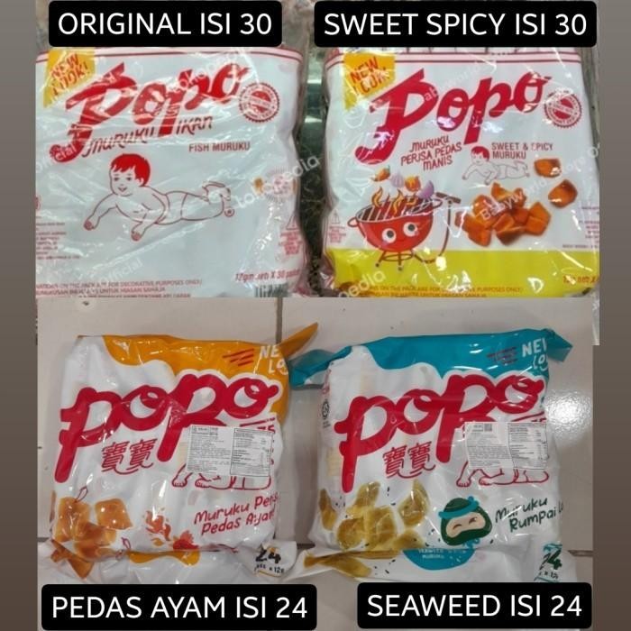 

Popo Muruku Multipack Snack Muruku Rasa Original / Seaweed / Pedas Manis / Pedas Ayam