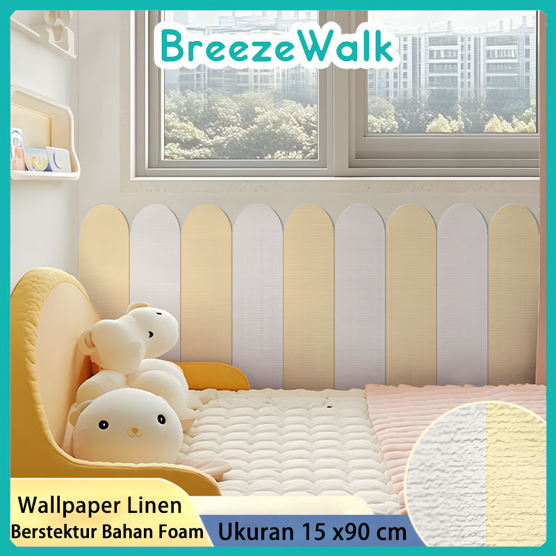 Wallpaper Foam Tahan Lembab, Aman untuk Anak, Stiker Dinding Tempel Anti Air  Untuk Dekorasi Rumah