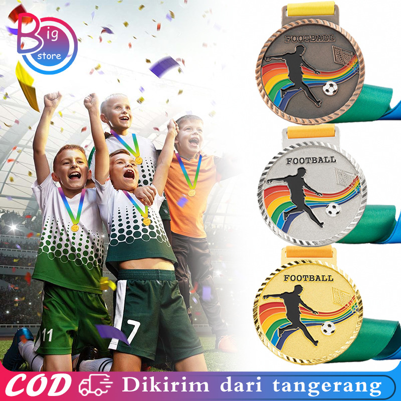 Medali Emas Perak Perunggu Medali Kejuaraan Medali Juara 123 Sepak Bola Logam Medalion Mendali Pengh