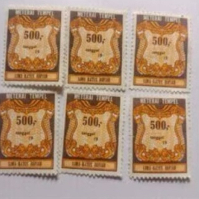 

MTR10 materai lama 500 rupiah