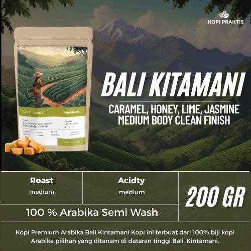 

ROASTED BEANS ARABIKA SEMI WASH BALI KINTAMANI 200 GR | BIJI KOPI SANGRAI | Coffee - GILING HALUS