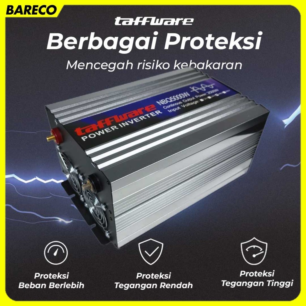 Taffware Power Inverter Mobil Pure Sine Wave DC 48V to AC 220V 5000W - NBQ5000W