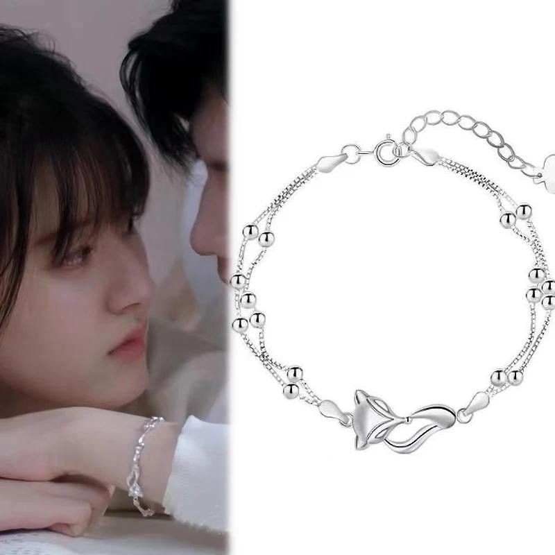 TV Series Hidden Love Zhao Lusi Cosplay Bracelet Can't Hide Secretly Unisex Fox Pendant Bracelets Je