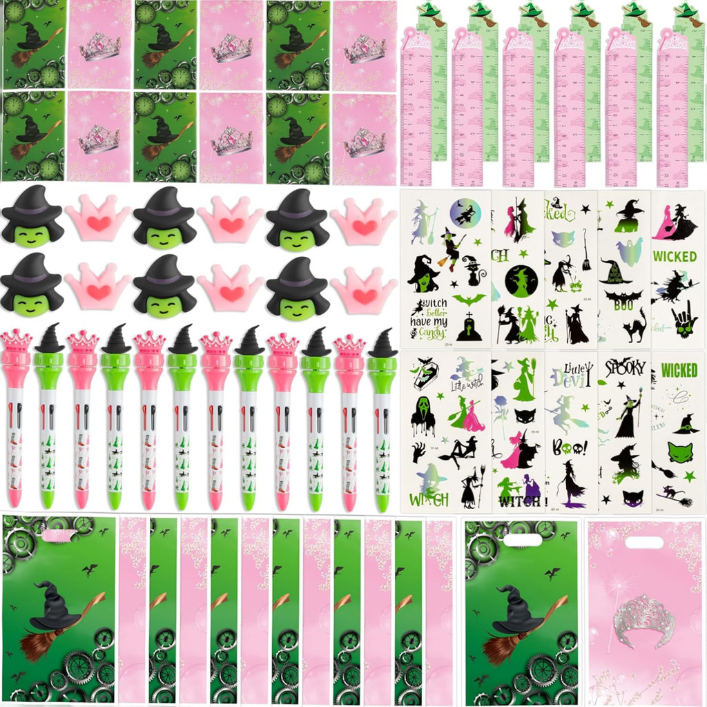 

Halloween Party Favors Wicked Stress Relief Rotating Fidget Spinner Multicolor Pens Stationery Halloween Gift Bag Filling